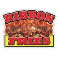 Signmission Safety Sign, 1.5 in Height, Vinyl, 36 in Length, Ribbon Fries D-DC-36-Ribbon Fries